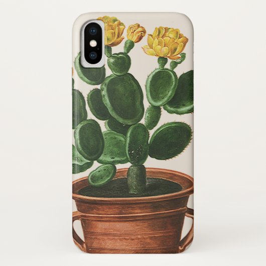 ヴィンテージサボテン花、多肉植物 Case-Mate iPhoneケース (裏面)