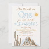 ヴィンテージサボテン西は1歳の誕生日だった 招待状 (正面)