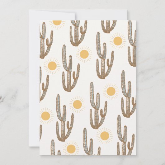 ヴィンテージサボテン西は1歳の誕生日だった 招待状 (裏面)