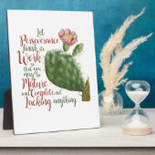 ヴィンテージサボテン・オブ・J Pレドゥーテ図解入りの、写真付きの フォトプラーク (側面)