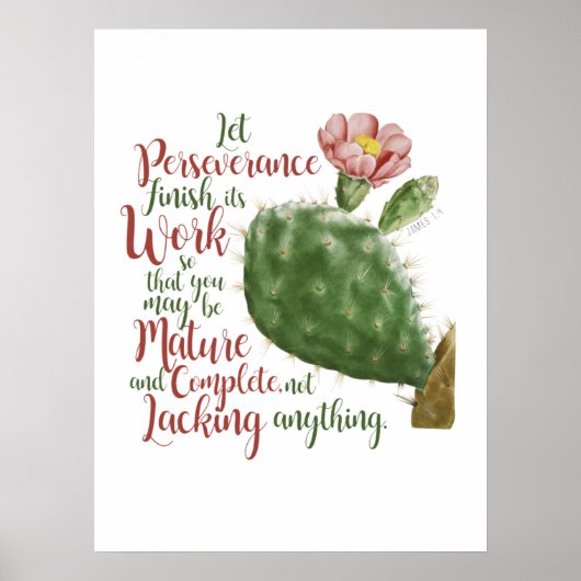 ヴィンテージサボテン・オブ・J Pレドゥーテ図解入りの、写真付きの ポスター (正面)