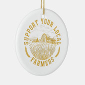 ヴィンテージサポートローカル農家農業ファームFa セラミックオーナメント (右)