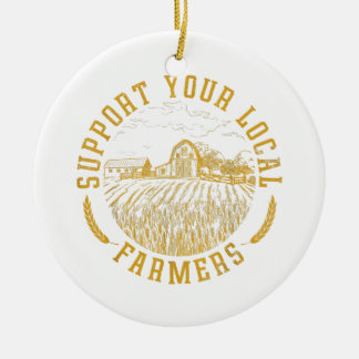 ヴィンテージサポートローカル農家農業ファームFa セラミックオーナメント