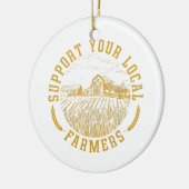 ヴィンテージサポートローカル農家農業ファームFa セラミックオーナメント (左)