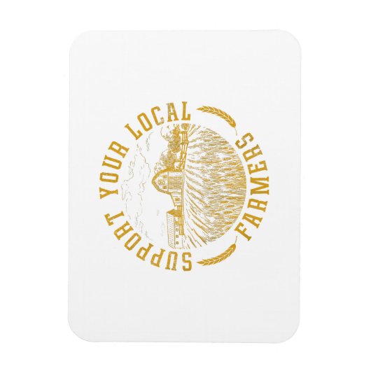 ヴィンテージサポートローカル農家農業ファームFa マグネット (縦)