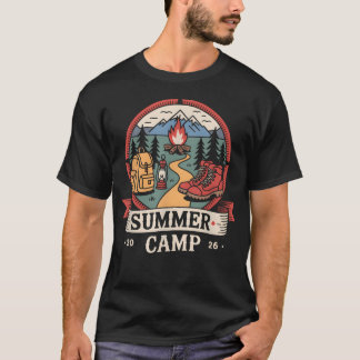 ヴィンテージサマーキャンプ2026自然トレイルキャンピング Tシャツ
