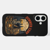 ヴィンテージサマーキャンプ スケルトンキャンプファイアデザイン Case-Mate iPhoneケース (裏面 (横))
