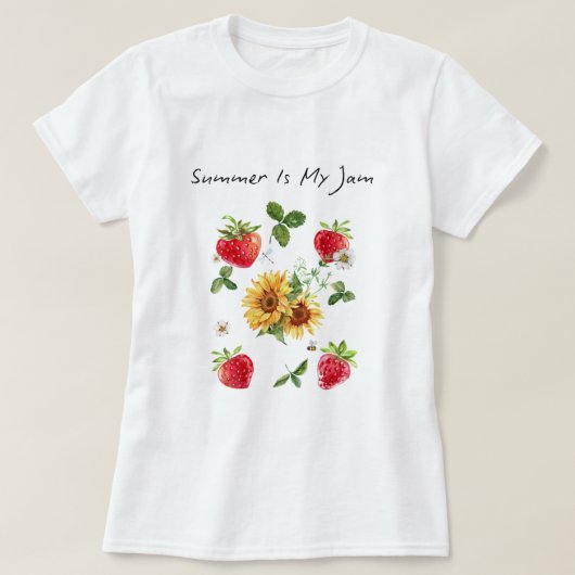 ヴィンテージサマージャム:ストロベリーグラフィックTシャツ Tシャツ (デザイン正面)