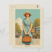 ヴィンテージサマーストリートインパリ ポストカード (正面/裏面)
