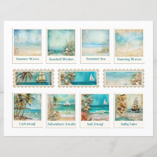 ヴィンテージサマーセーリングエフェメラアクセント (正面)