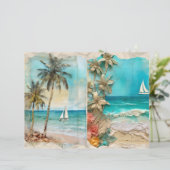 ヴィンテージサマーセーリングスクラップブック紙 (スタンド正面)