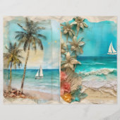 ヴィンテージサマーセーリングスクラップブック紙 (正面)