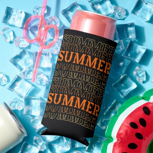 ヴィンテージサマータイムおもしろい スリム缶クーラー (インサイチュ 夏)