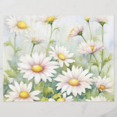 ヴィンテージサマーデイジースクラップブック紙 (正面)