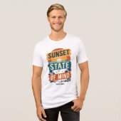 ヴィンテージサマーバケーション デザイン トライブレンドTシャツ (正面全面)