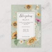 ヴィンテージサマーヒマワリフローラ披露宴 エンクロージャーカード (正面)