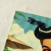 ヴィンテージサマービーチピンアップ ビーチタオル (インサイチュ)