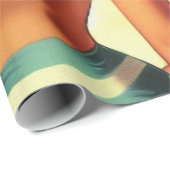 ヴィンテージサマービーチピンアップ ラッピングペーパー (ロールコーナー)