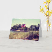 ヴィンテージサマービーチ灯台 カード (黄色い花)