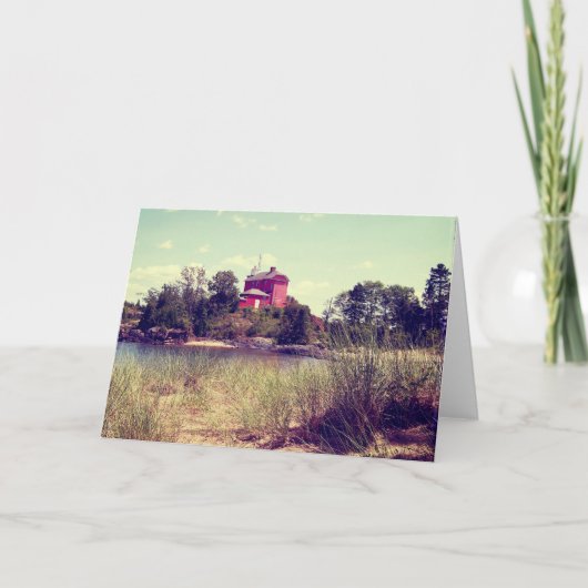 ヴィンテージサマービーチ灯台 カード (正面)