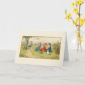 ヴィンテージサマーピクニックノートカード カード (黄色い花)