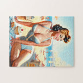 ヴィンテージサマーピンアップガール ジグソーパズル (横)