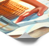 ヴィンテージサマーピンアップガール ポスター (角)