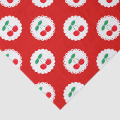 ヴィンテージサマーホワイト&レッドさくらんぼ 薄葉紙 (詳細)