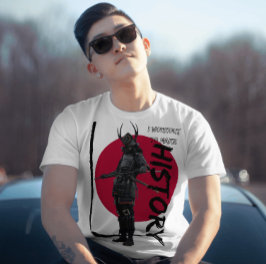 ヴィンテージサムライ赤インスパイア朝日グラフィック Tシャツ