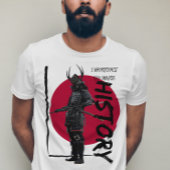 ヴィンテージサムライ赤インスパイア朝日グラフィック Tシャツ