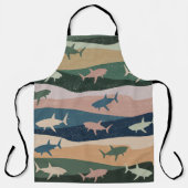 ヴィンテージサメ波 エプロン (正面)