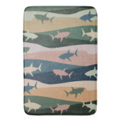 ヴィンテージサメ波 バスマット (正面縦)