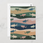 ヴィンテージサメ波 ポストカード (正面/裏面)