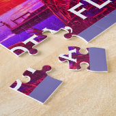 ヴィンテージサラソタ，フロリダ州ビーチサンセット – メキシコ湾 ジグソーパズル (側面)