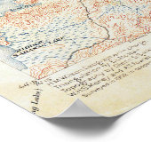 ヴィンテージサラナックニューヨーク地形図 ポスター (角)