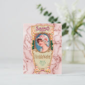 ヴィンテージサルコフロリダウォーター香水ラベル ポストカード (スタンド正面)