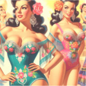 ヴィンテージサルサピンアップ シール (正面)