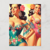 ヴィンテージサルサピンアップ ポストカード (正面)