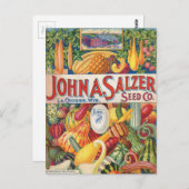 ヴィンテージサルツァー種子カタログ野菜 ポストカード (正面/裏面)