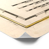 ヴィンテージサルデーニャとコルシカの地図(1682) ポスター (角)