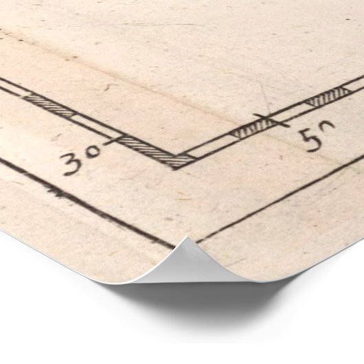 ヴィンテージサルデーニャのイタリアの地図(1697) ポスター (角)