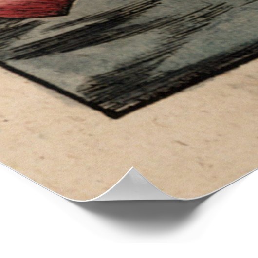 ヴィンテージサルデーニャ・イタリアの地図（16世紀） ポスター (角)