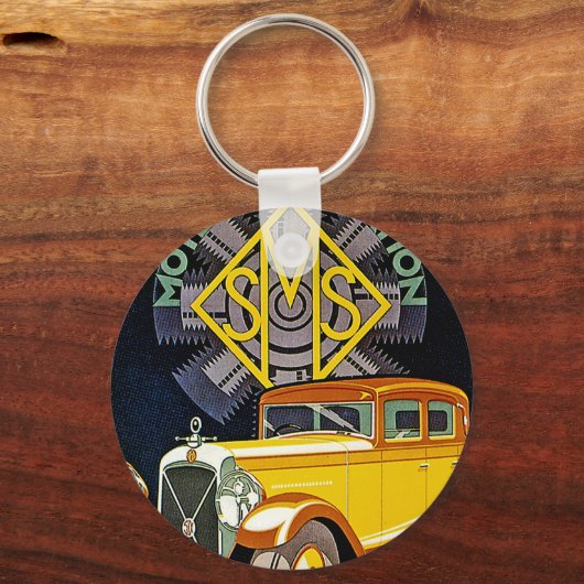 ヴィンテージサルムソン自動車広告 キーホルダー (正面)