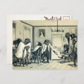 ヴィンテージサル理容師ショップはがき ポストカード (正面/裏面)