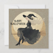 ヴィンテージサレムウィッチゴシッ不気味クハロウィーン カード (正面)