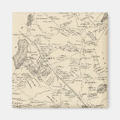 ヴィンテージサレムマサチューセッツの地図(1892) マグネット (正面)