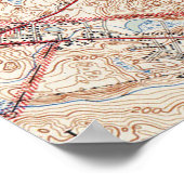 ヴィンテージサレムマサチューセッツの地図(1942) ポスター (角)