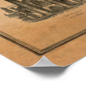 ヴィンテージサレムMAの地図(1851) ポスター (角)