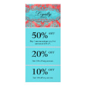 ヴィンテージサロンロイヤリティカードダマスクファッションジュエリー ラックカード (正面)