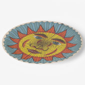 ヴィンテージサンと笑顔顔 ペーパープレート (アングル)